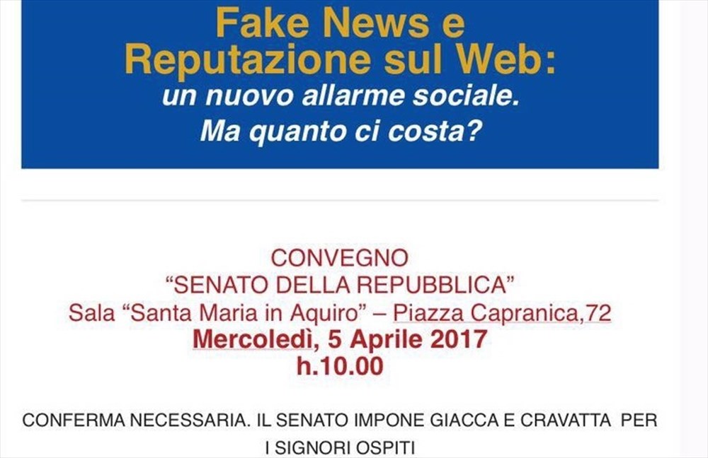 Fake news e reputazione sul web