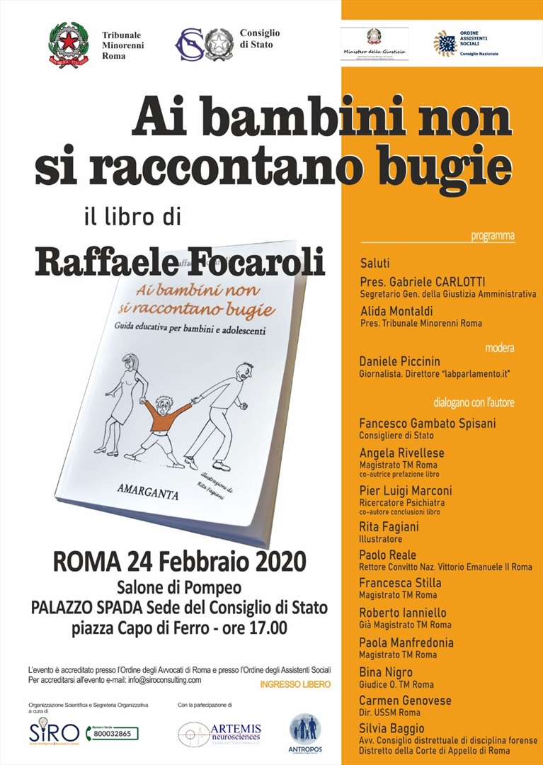 SIRO - EVENTI - Ai bambini non si raccontano bugie, di Raffaele Focaro