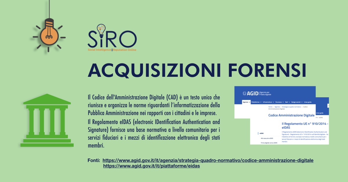 SIRO - #SIROservizi - Acquisizioni Forensi