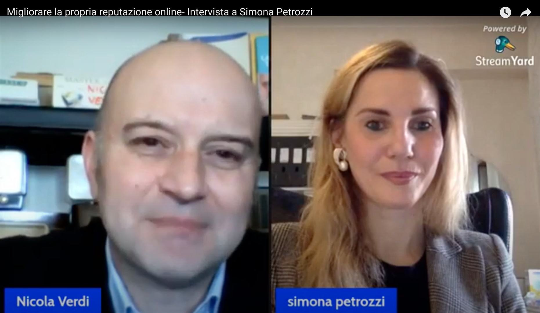 Simona Petrozzi intervistata da Nicola Verdi sulla Web Reputation