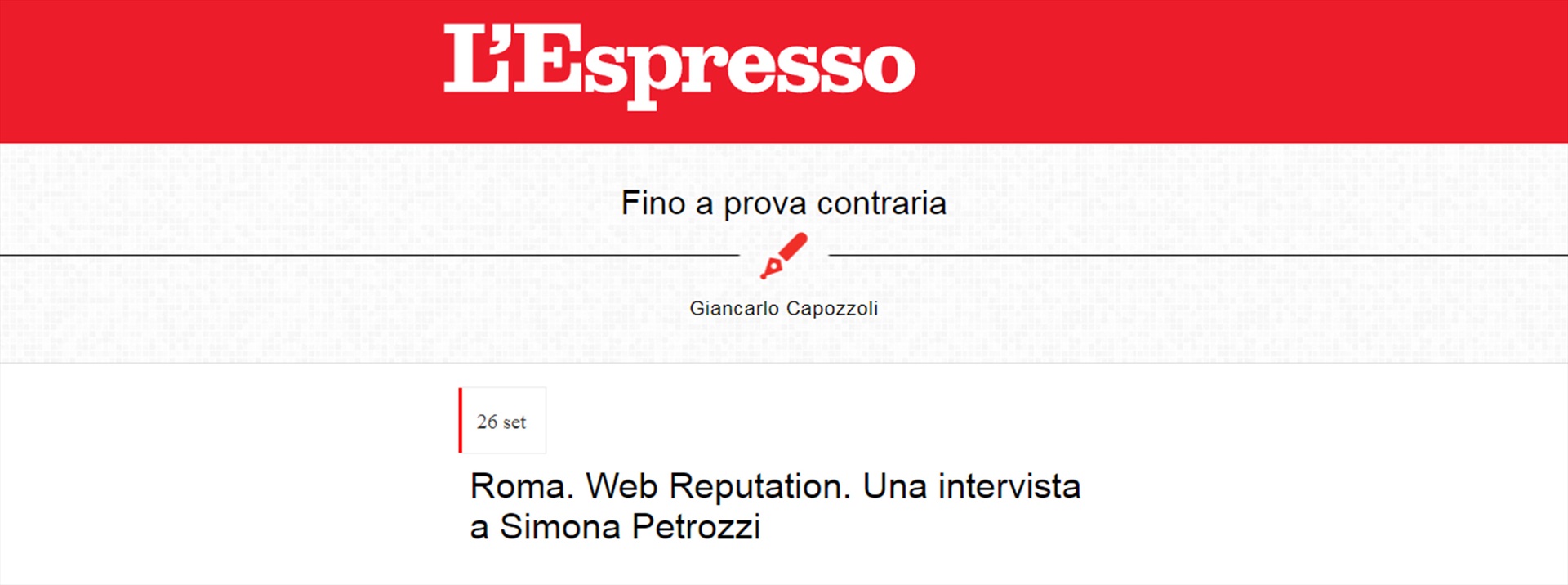 Roma. Web Reputation. Una intervista a Simona Petrozzi